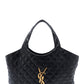 サンローラン イカール ミディアム ショッピングトートバッグ キルティングナッパレザー ブラック アンティークゴールド金具