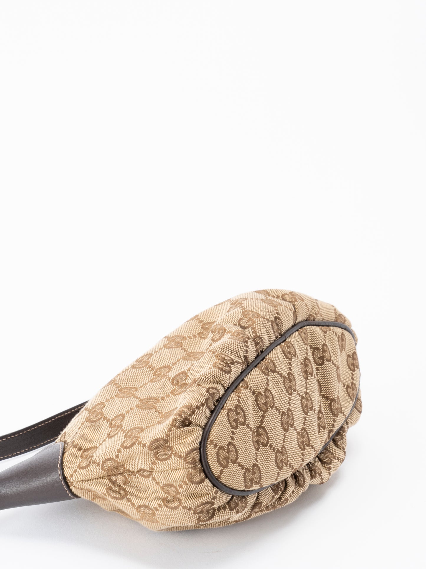 グッチ GGキャンバス ハンドバッグ キャンバス ベージュ ゴールド金具