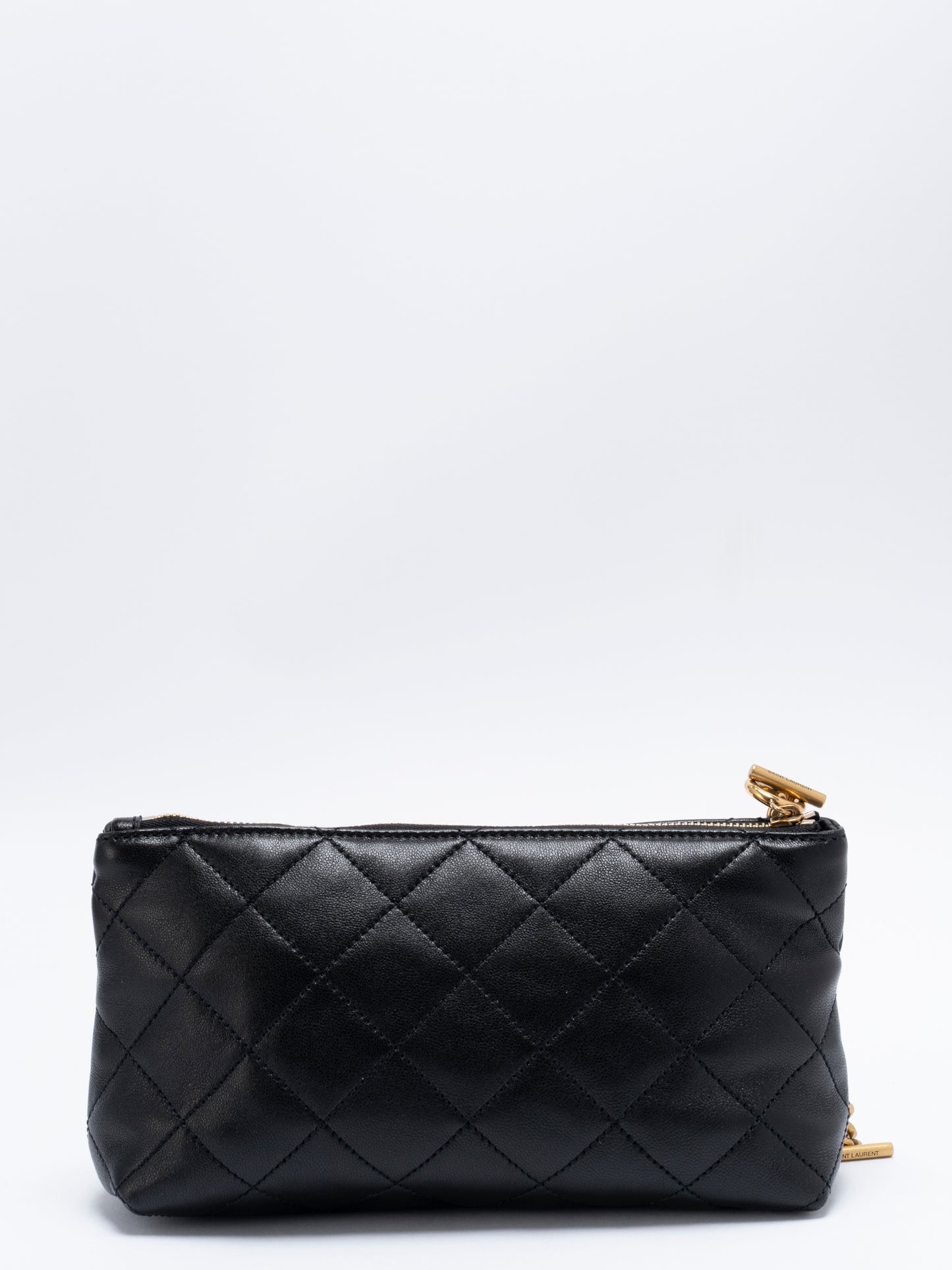 サンローラン イカール ミディアム ショッピングトートバッグ キルティングナッパレザー ブラック アンティークゴールド金具