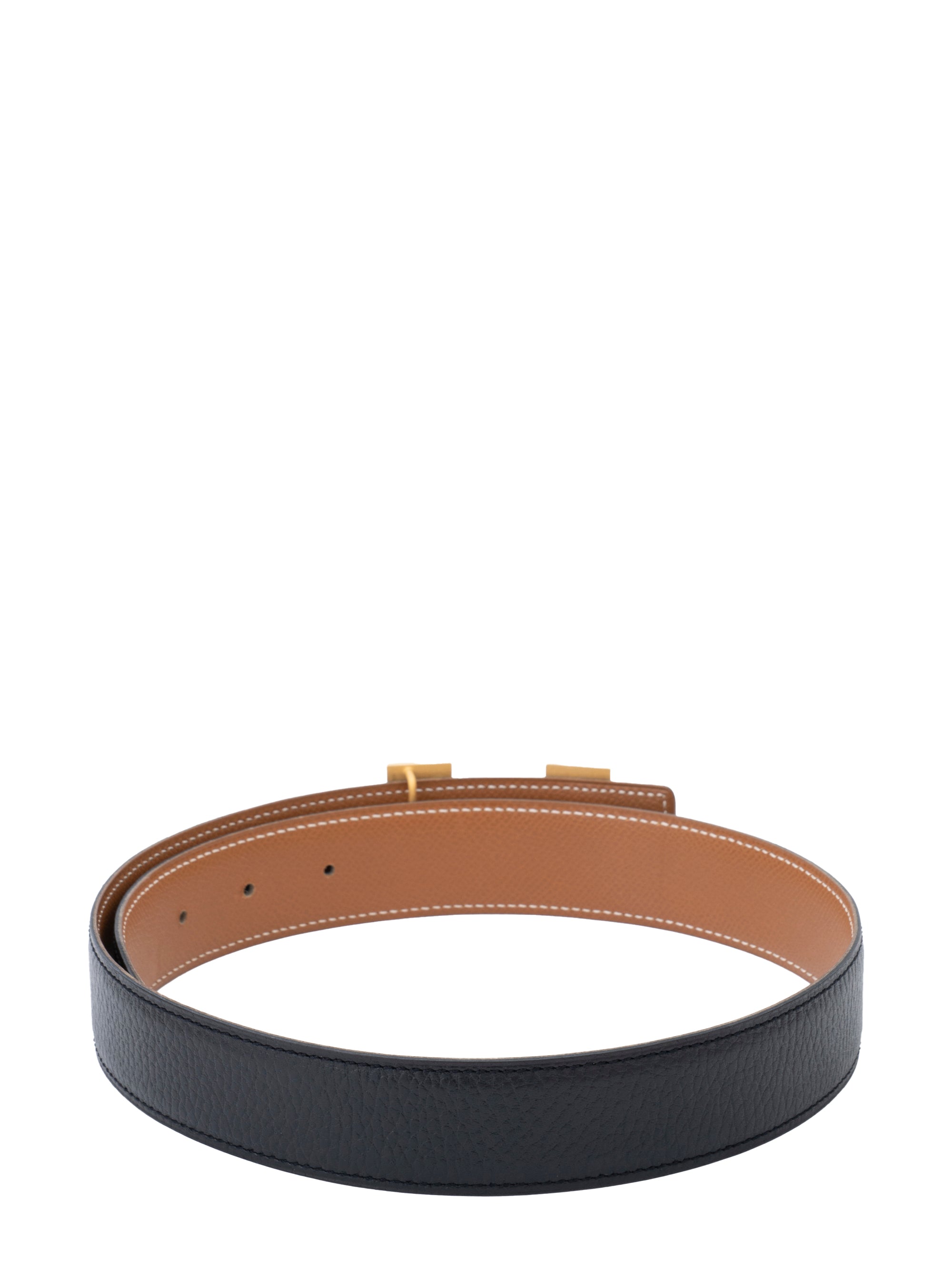 Hermès Constance Belt #65 □A Stamp: 1997 Black 89 Gold Hardware