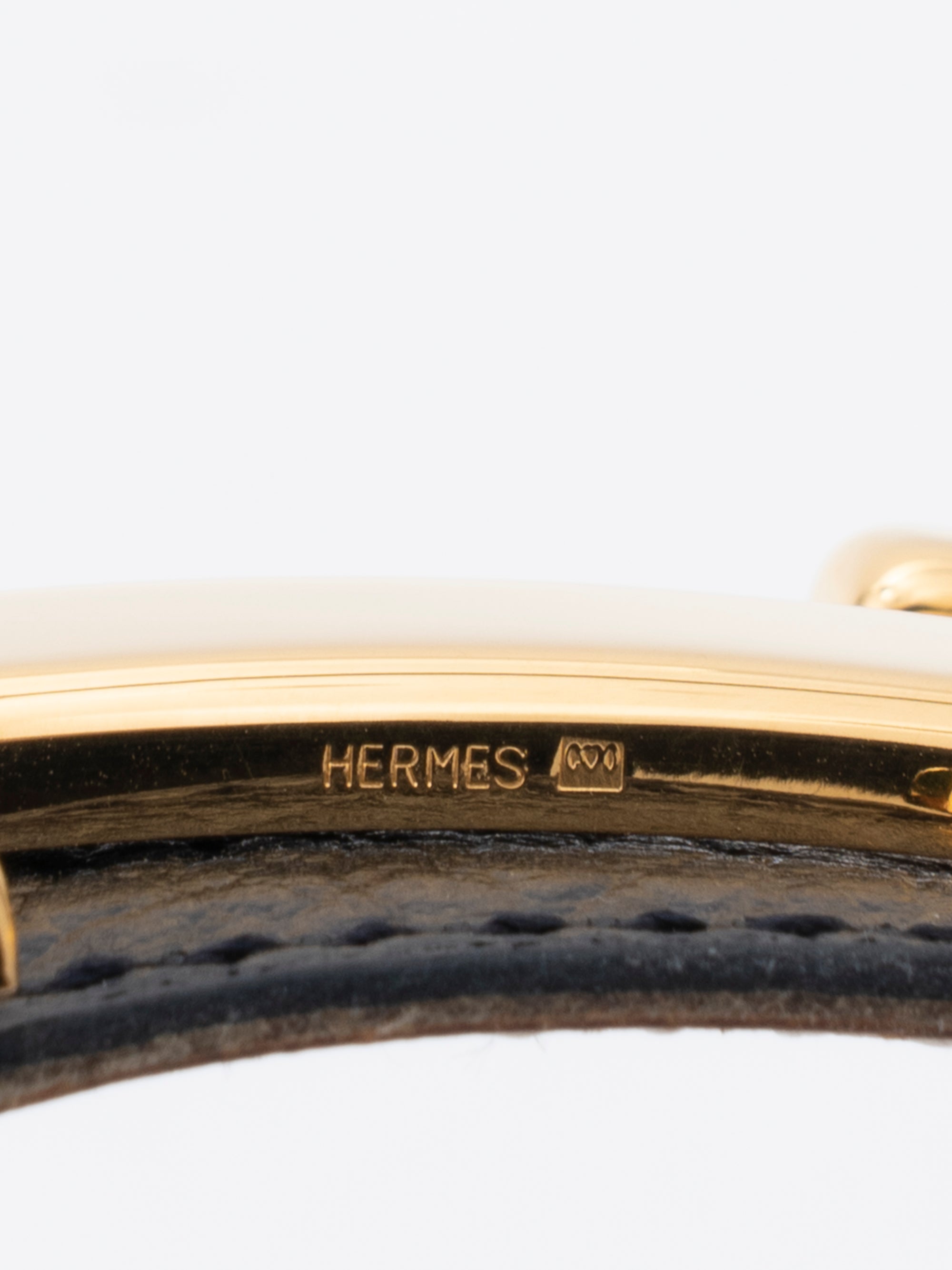 Hermès Constance Belt #65 □A Stamp: 1997 Black 89 Gold Hardware