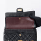 シャネル Wフラップ 2.55 チェーンショルダーバッグ カーフスキン ブラック ゴールド金具