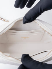 Chanel Matelassé Chain Random Serial Camera Bag Caviar Skin White Gold Hardware