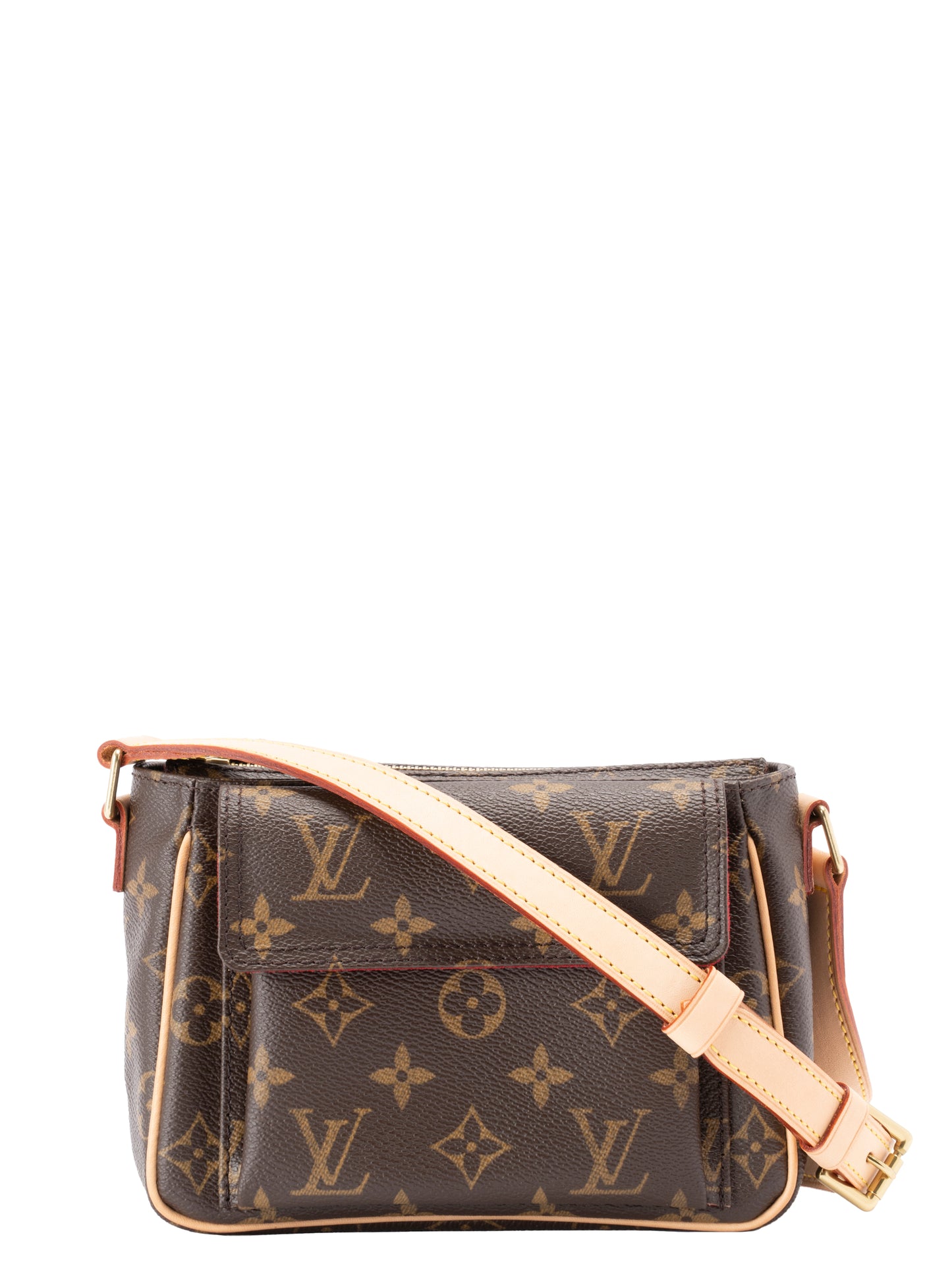 ルイ・ヴィトン M51165  ヴィバシテPM ショルダーバッグ モノグラムキャンバス ブラウン ゴールド金具