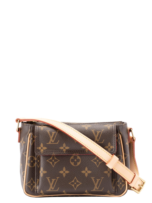 ルイ・ヴィトン M51165  ヴィバシテPM ショルダーバッグ モノグラムキャンバス ブラウン ゴールド金具