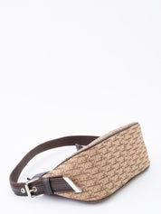 Dior Street Chic Trotter Shoulder Bag Canvas Brown Silver Hardware