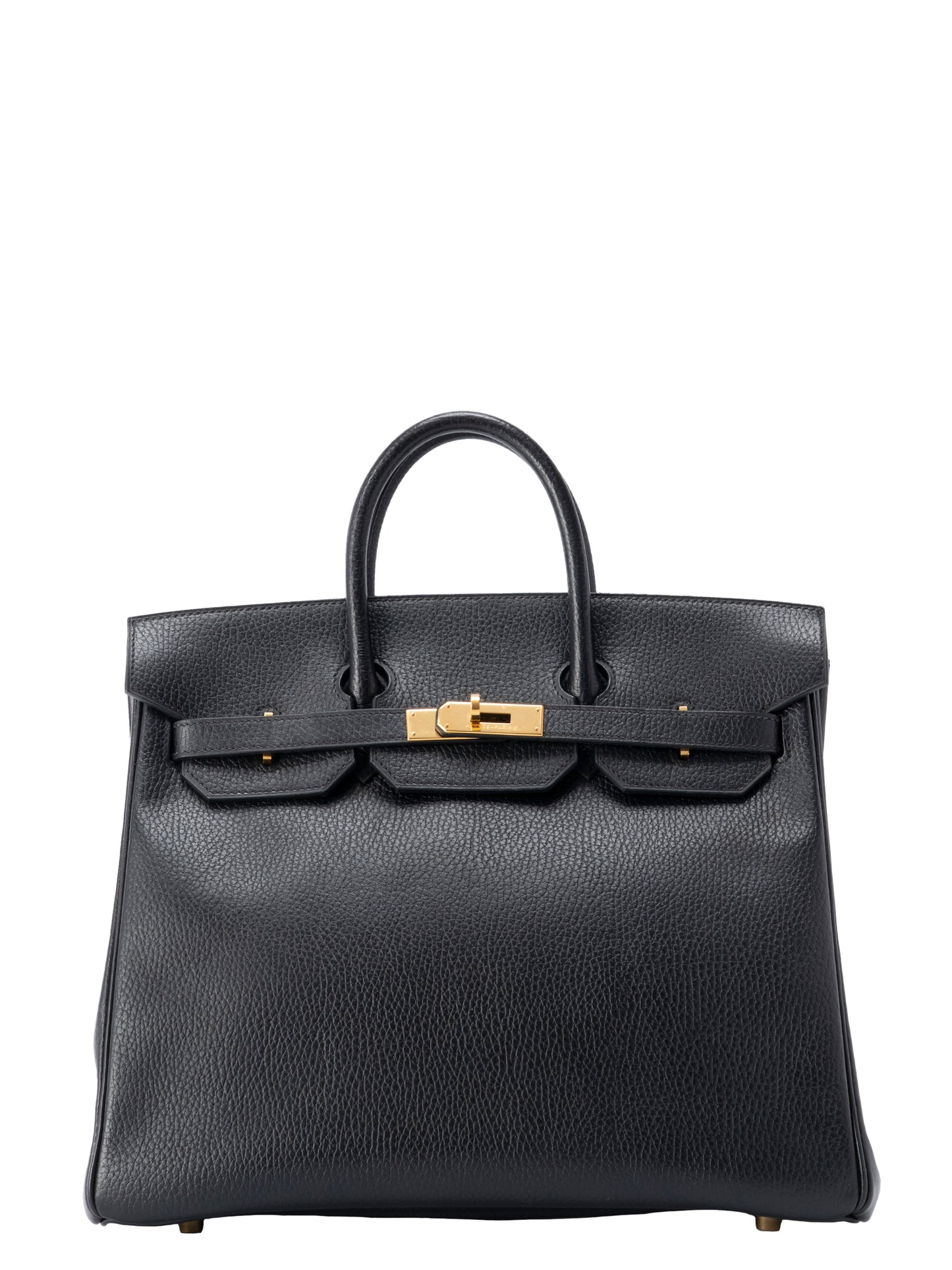 エルメス オータクロア32 ハンドバッグ 〇Z刻:1996年 アルデンヌ ブラック ゴールド金具