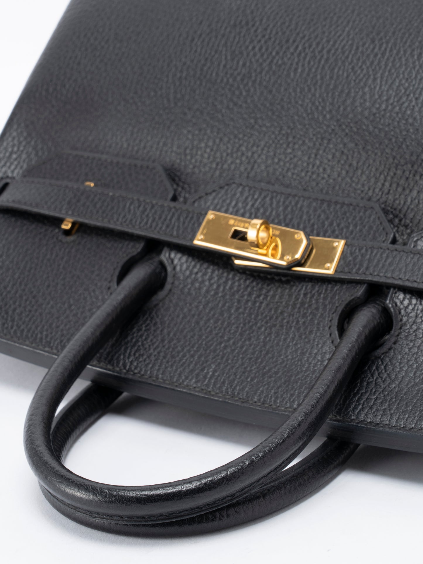 エルメス オータクロア32 ハンドバッグ 〇Z刻:1996年 アルデンヌ ブラック ゴールド金具