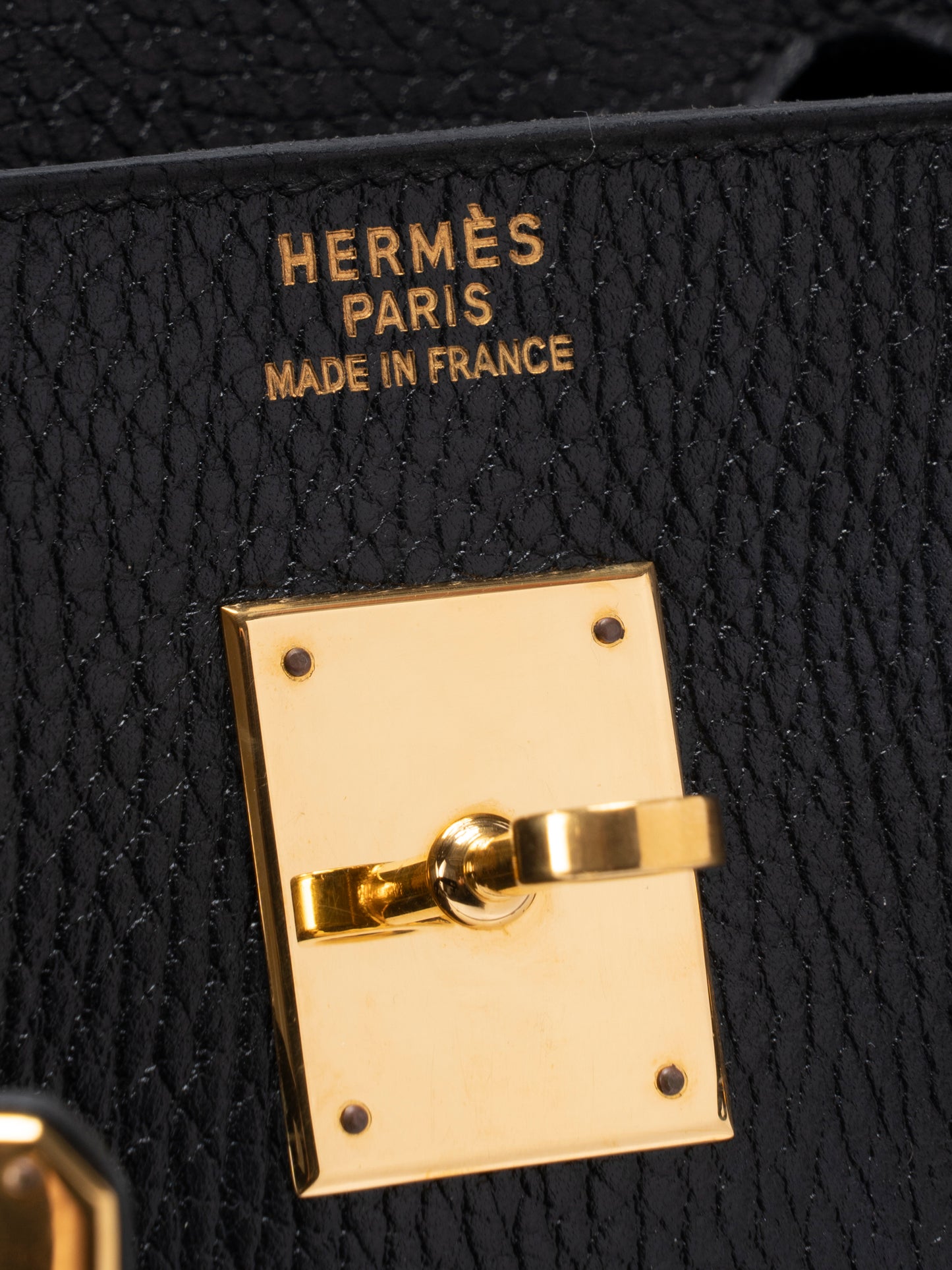 エルメス オータクロア32 ハンドバッグ 〇Z刻:1996年 アルデンヌ ブラック ゴールド金具