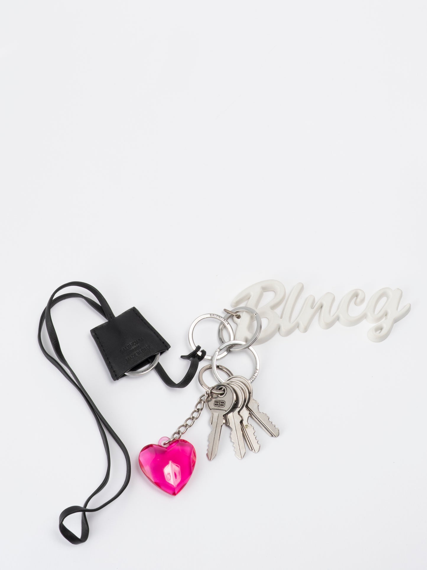 バレンシアガ ロデオ スモール ユーズド チャーム付き アンティーク調 ショルダーバッグ スムースカーフスキン ブラック  シルバー金具