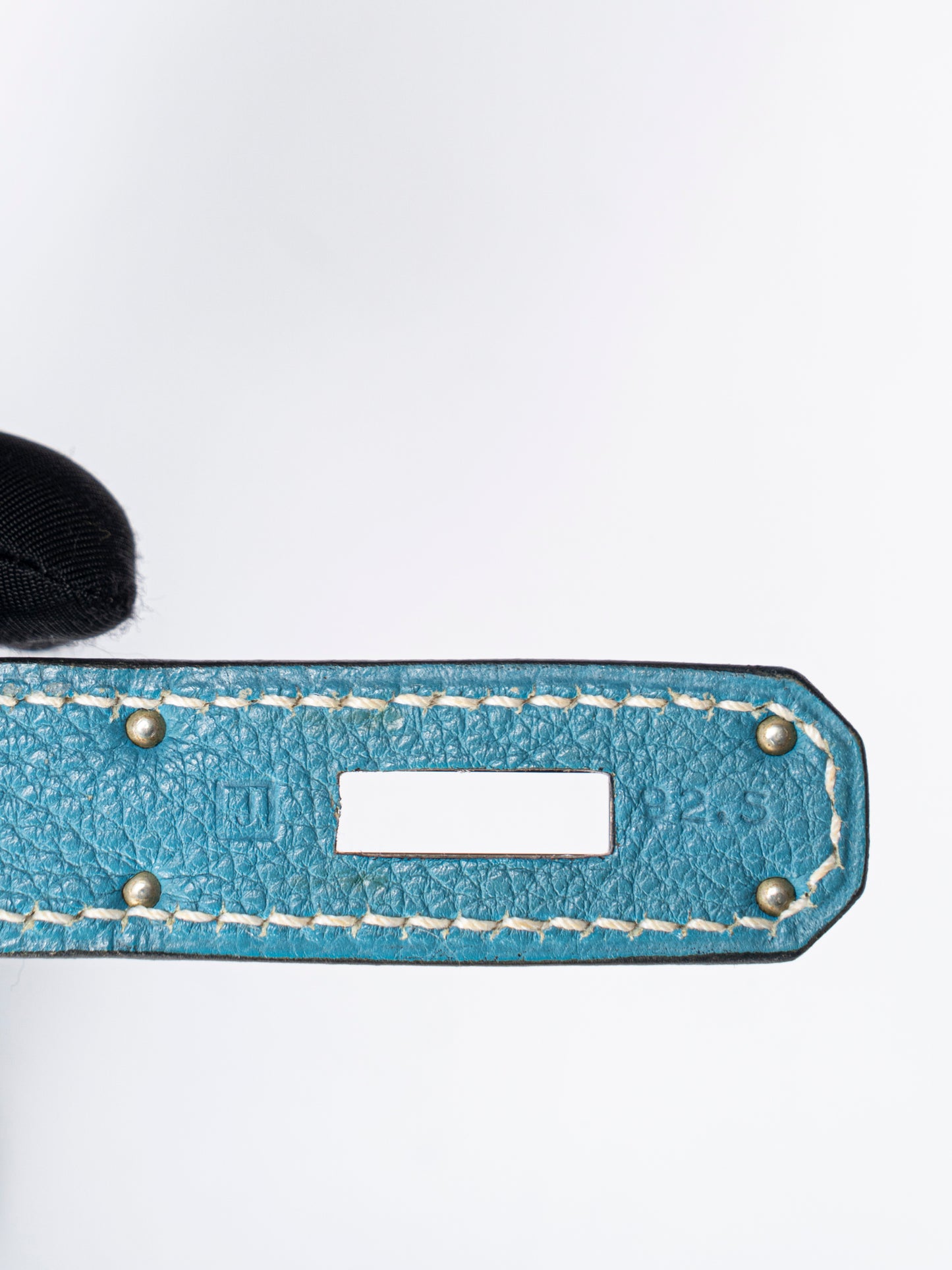 エルメス ケリー32 ハンドバッグ 内縫い □J刻:2006年 トゴ ブルージーン シルバー金具