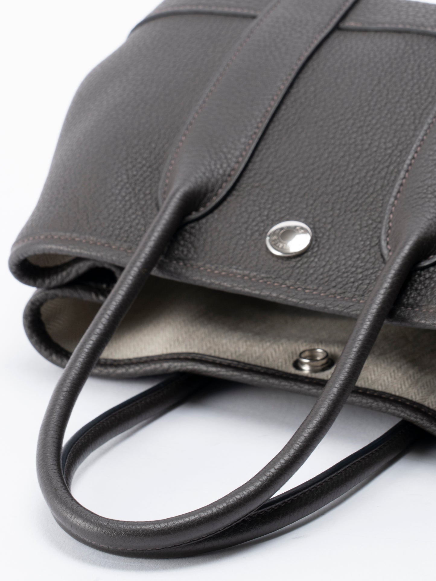 エルメス ネオガーデンパーティ ハンドバッグ K刻:2025年 ネゴンダ ダークブロンズ シルバー金具 新品