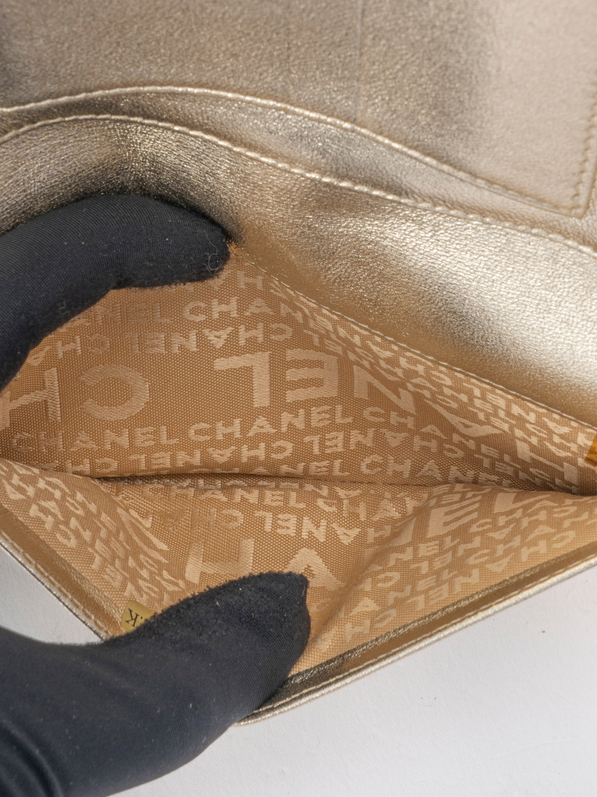 シャネル ココマーク 長財布 デニム ネイビー ゴールド金具
