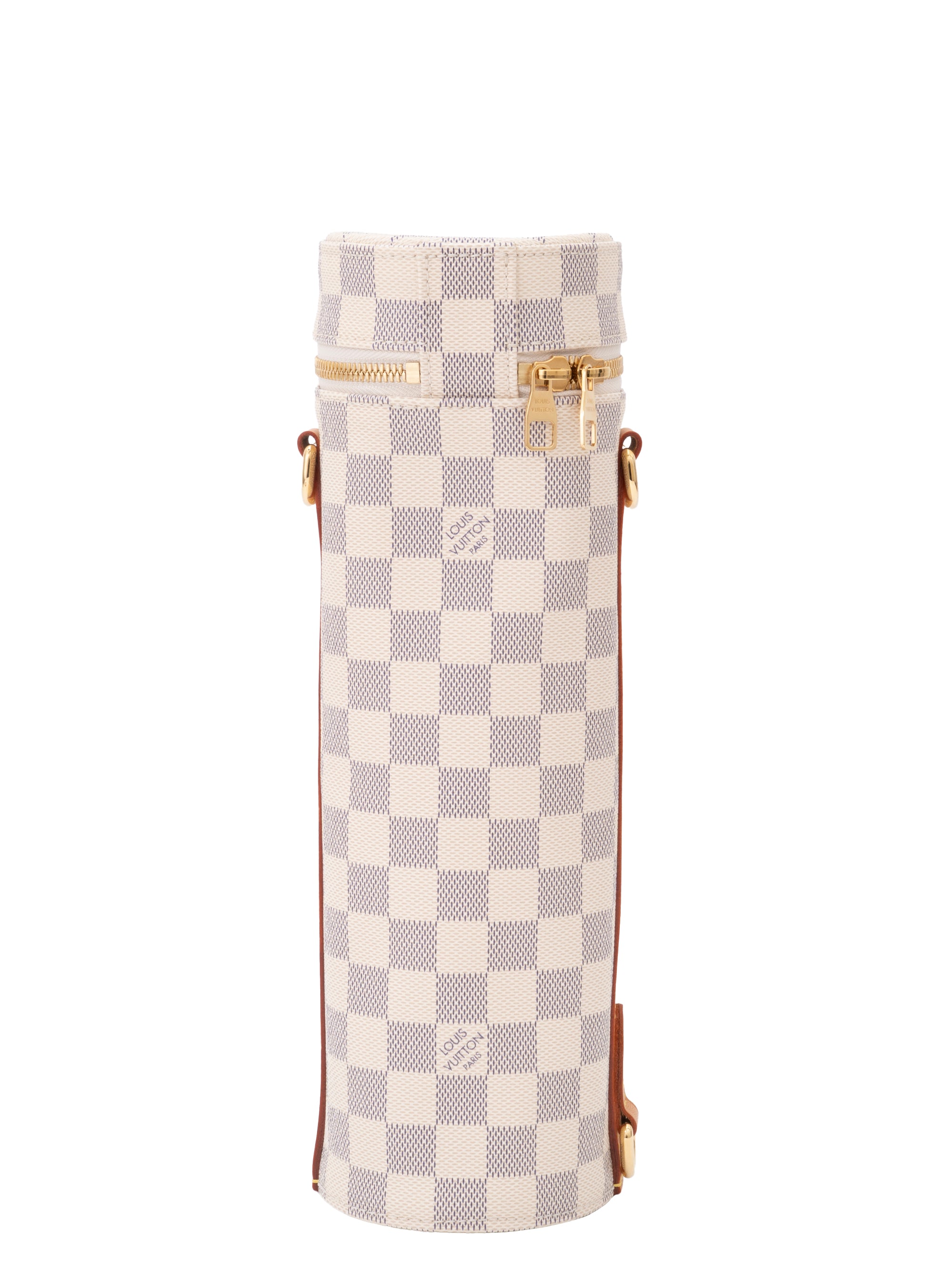 Louis Vuitton GI0373 Port Beauté Shoulder Bag Damier Azur Canvas Gold-Tone Hardware