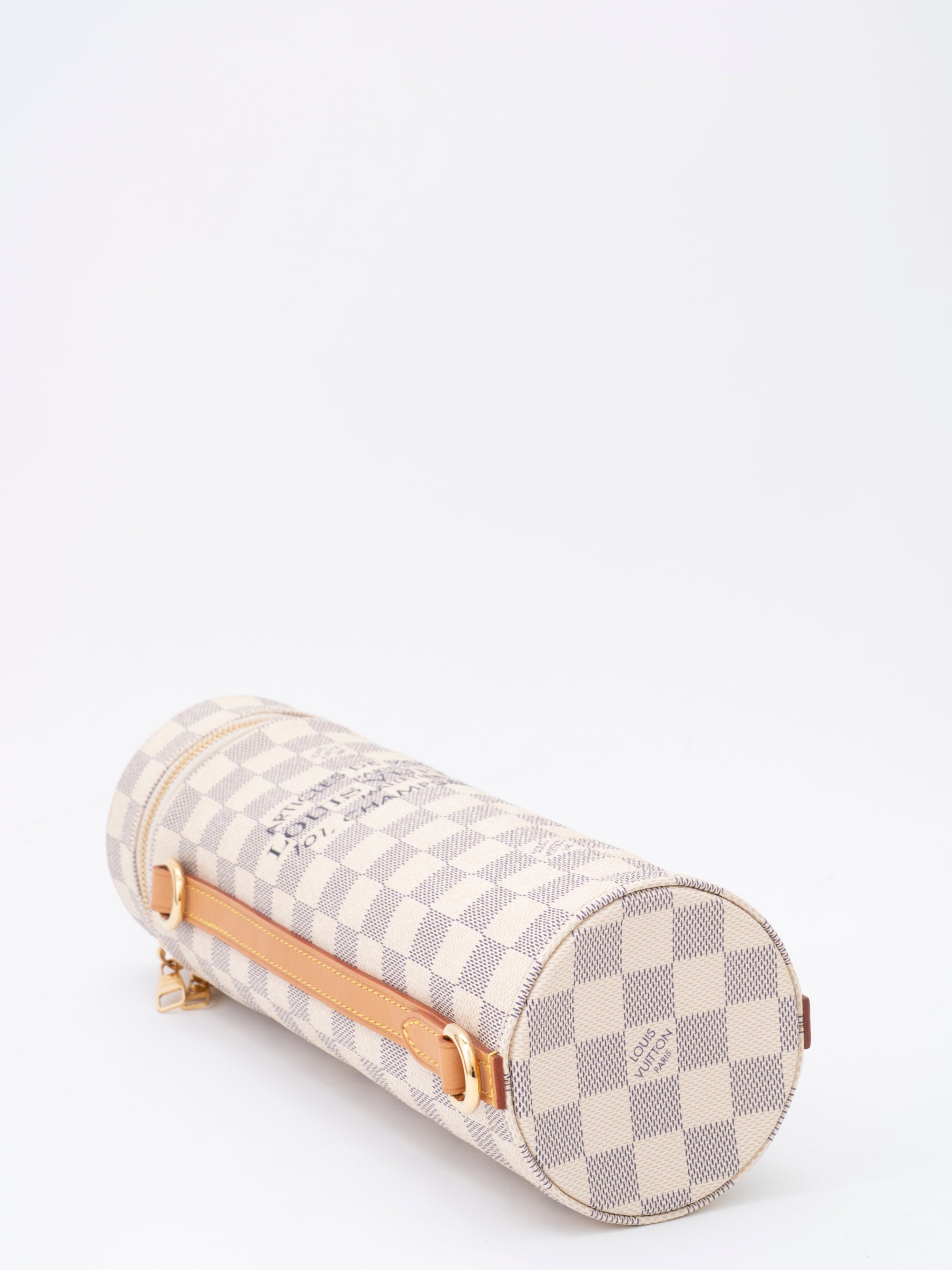 Louis Vuitton GI0373 Port Beauté Shoulder Bag Damier Azur Canvas Gold-Tone Hardware