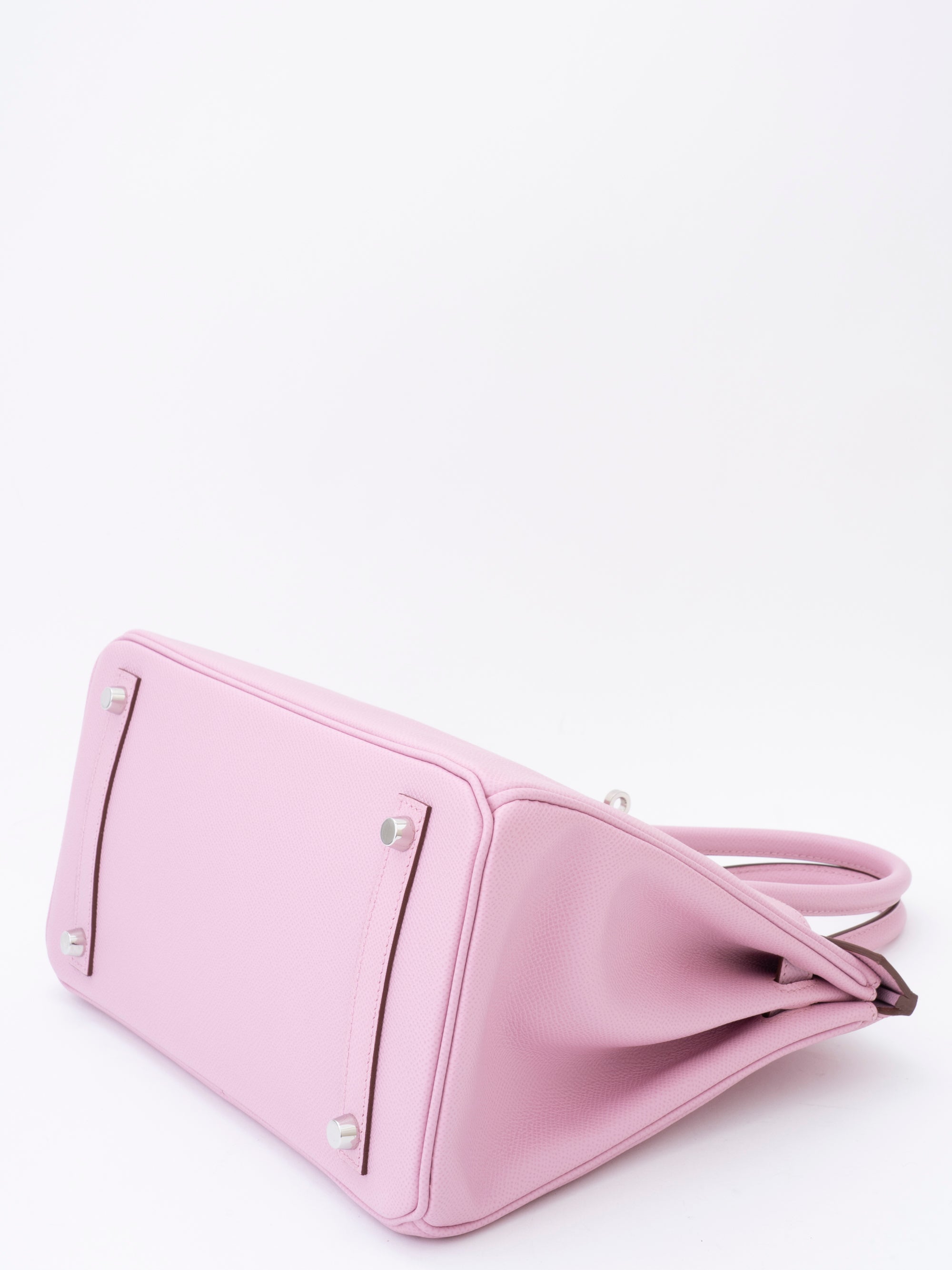 Hermès Birkin 30 Handbag U Stamp: 2022 Epsom Calfskin Mauve Silvestre X9 Silver Hardware