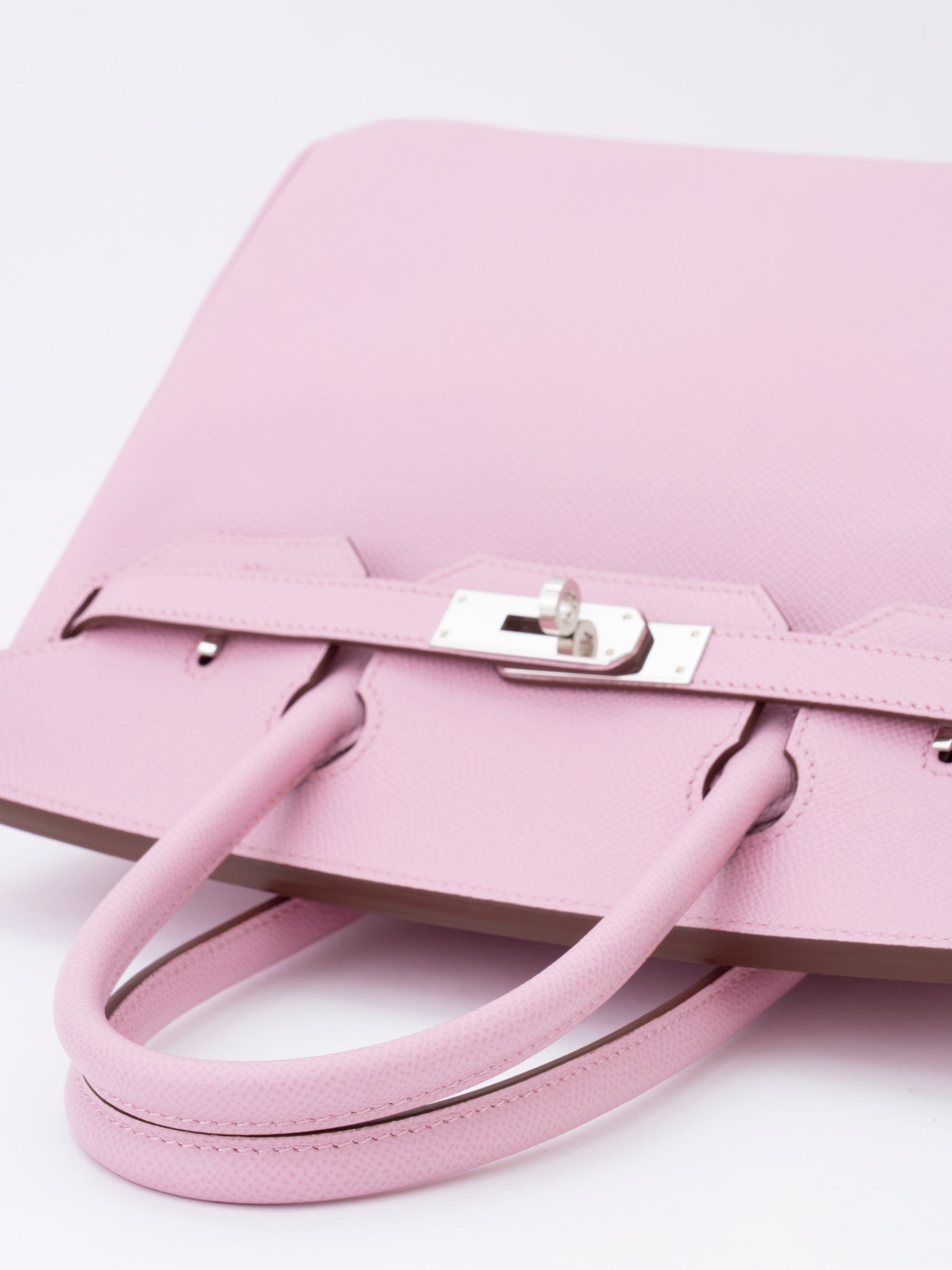 Hermès Birkin 30 Handbag U Stamp: 2022 Epsom Calfskin Mauve Silvestre X9 Silver Hardware