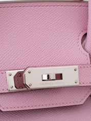Hermès Birkin 30 Handbag U Stamp: 2022 Epsom Calfskin Mauve Silvestre X9 Silver Hardware