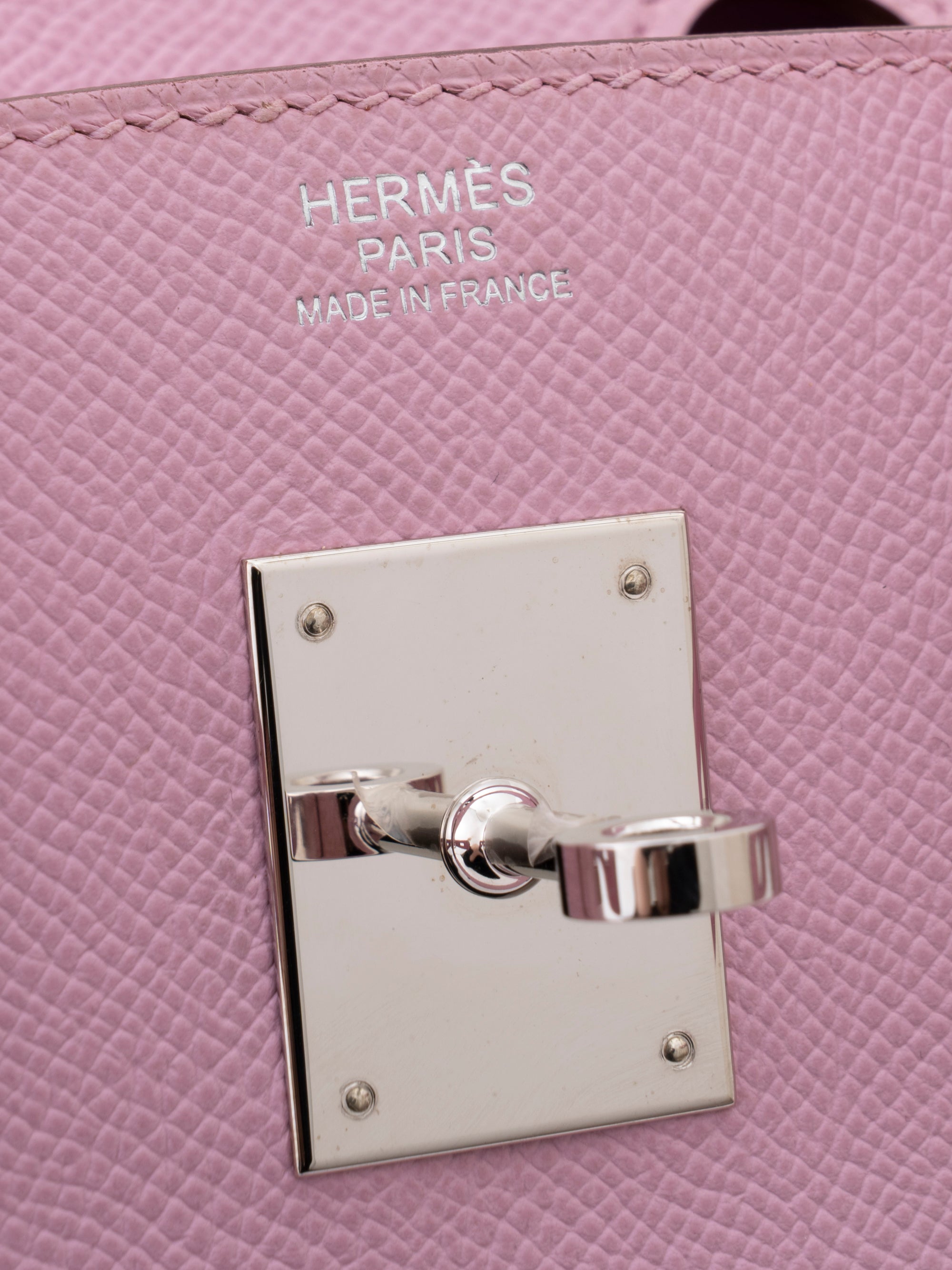 Hermès Birkin 30 Handbag U Stamp: 2022 Epsom Calfskin Mauve Silvestre X9 Silver Hardware