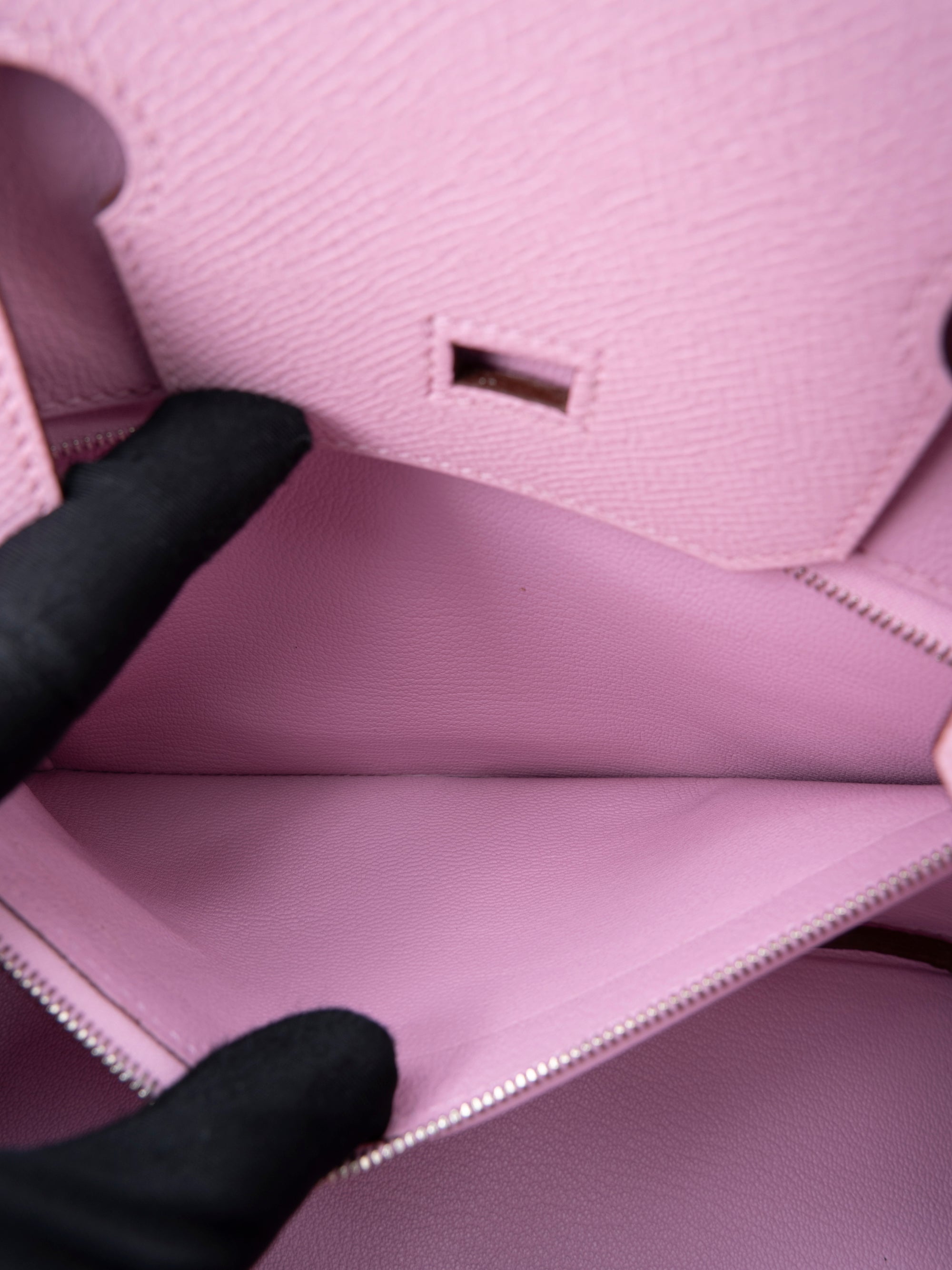 Hermès Birkin 30 Handbag U Stamp: 2022 Epsom Calfskin Mauve Silvestre X9 Silver Hardware