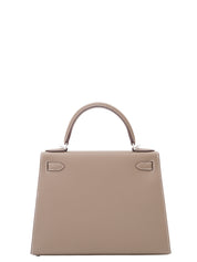 Hermès Kelly 28 Sellier Handbag, B Stamp (2023), Epsom Leather, Etoupe, Silver Hardware