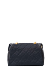 Chanel Matelassé Chain Shoulder Bag with Pouch, Lambskin x Satin, Black, Gold-Tone Hardware