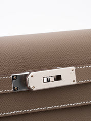 Hermès Kelly 28 Sellier Handbag, B Stamp (2023), Epsom Leather, Etoupe, Silver Hardware