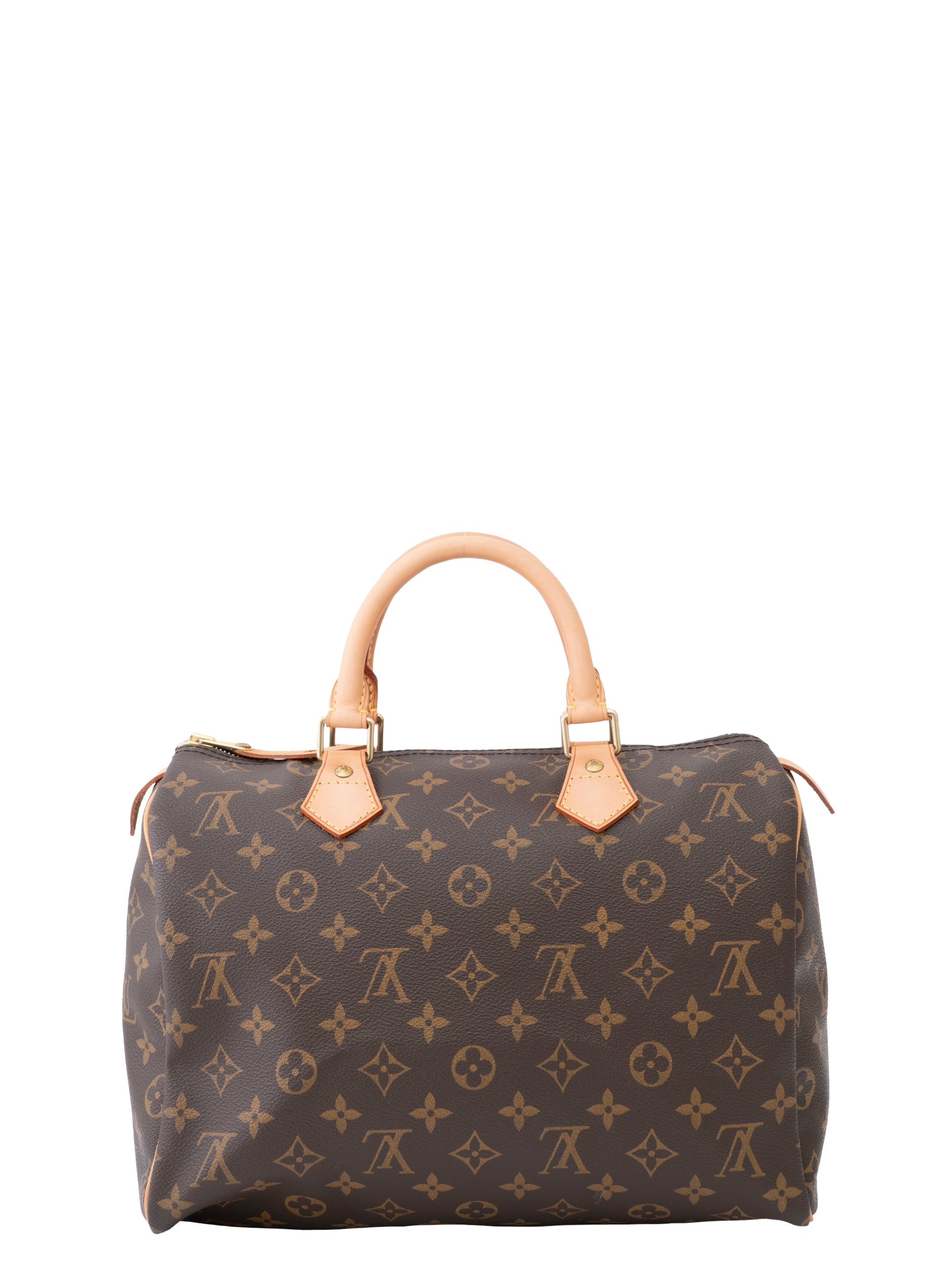 Louis Vuitton M41528 Speedy 25 Handbag Monogram Canvas Brown Gold Hardware