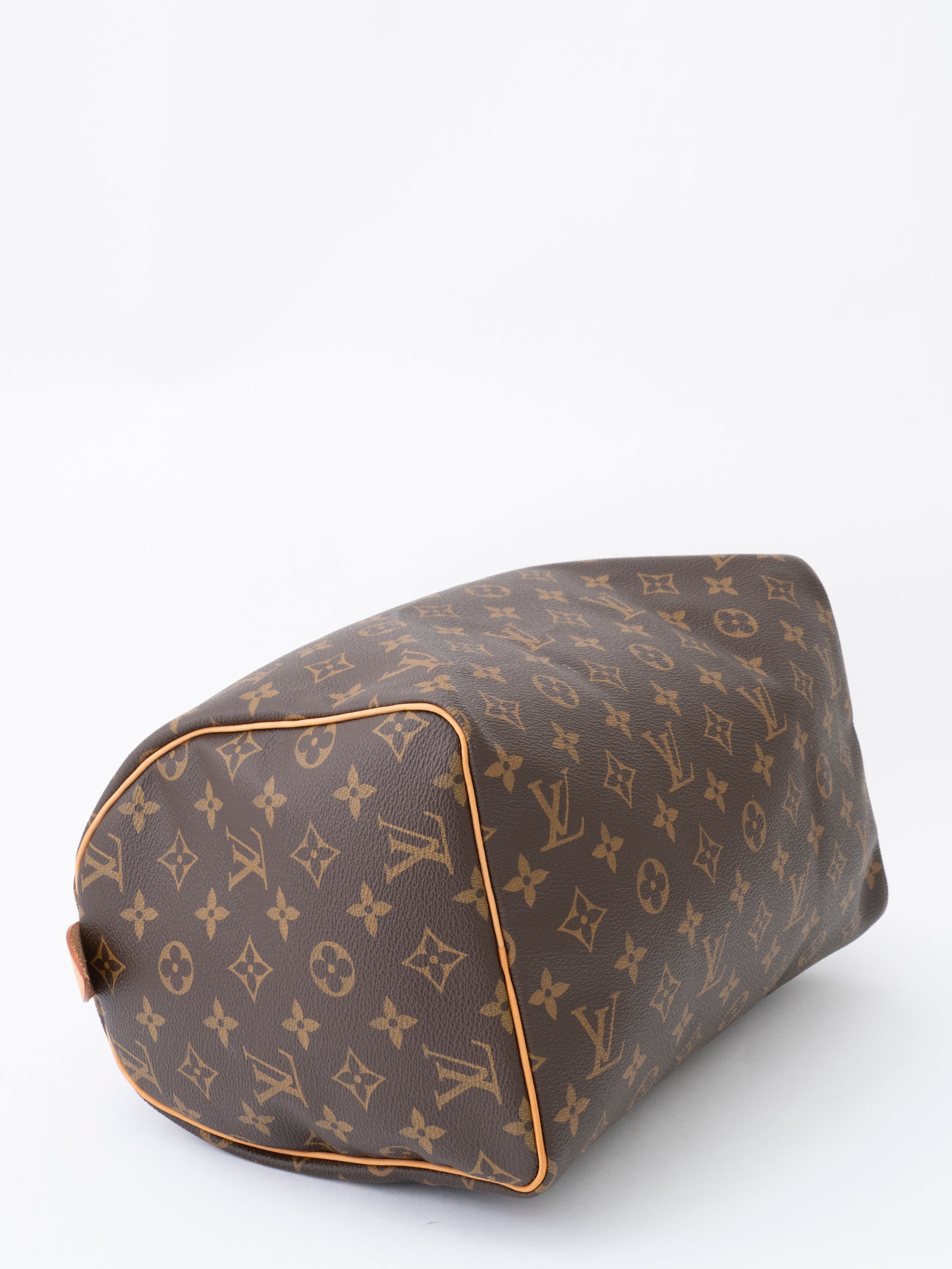 Louis Vuitton M41528 Speedy 25 Handbag Monogram Canvas Brown Gold Hardware