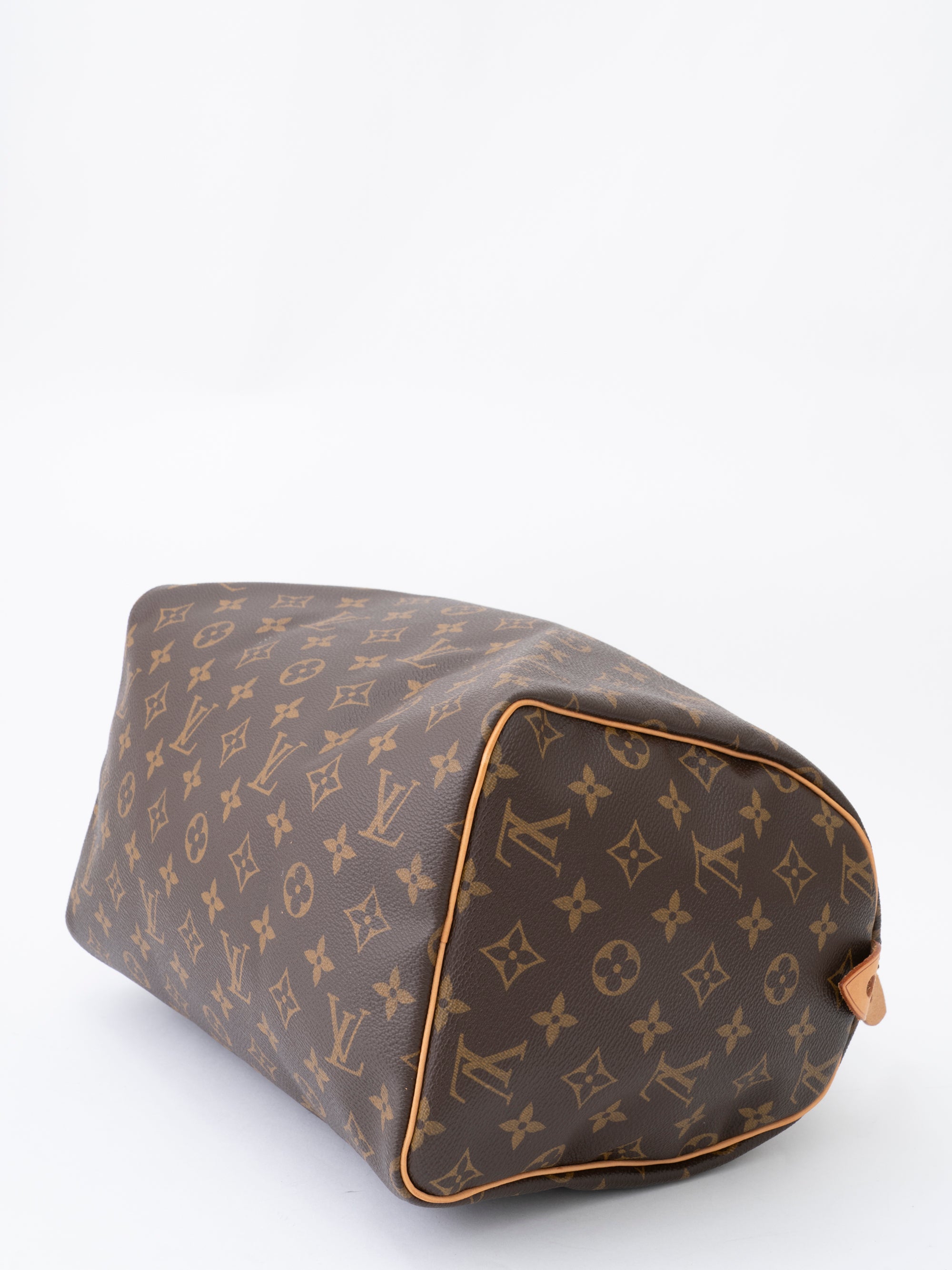 Louis Vuitton M41528 Speedy 25 Handbag Monogram Canvas Brown Gold Hardware