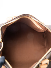 Louis Vuitton M41528 Speedy 25 Handbag Monogram Canvas Brown Gold Hardware