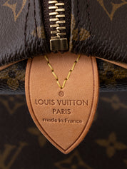 Louis Vuitton M41528 Speedy 25 Handbag Monogram Canvas Brown Gold Hardware