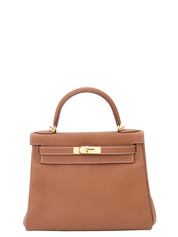 Hermès Kelly 28 Handbag, Interior Stitched, X Stamp: 2016, Togo Gold 37, Gold Hardware