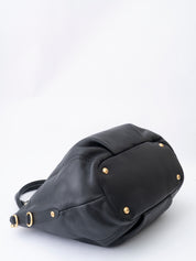 Prada 2-Way Tote Bag Leather Black Gold Hardware