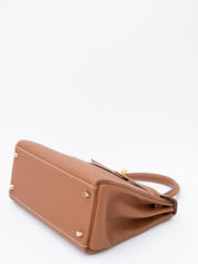 Hermès Kelly 28 Handbag, Interior Stitched, X Stamp: 2016, Togo Gold 37, Gold Hardware