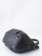 Prada 2-Way Tote Bag Leather Black Gold Hardware