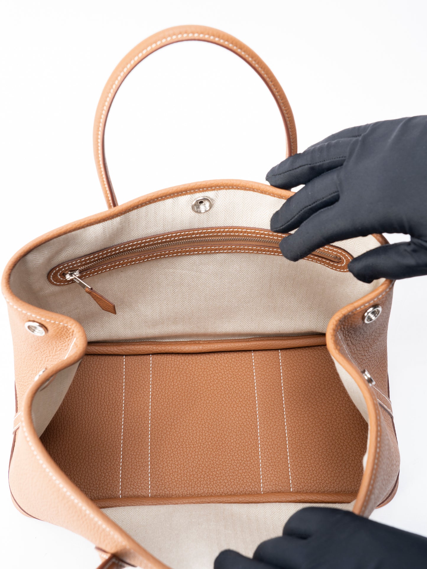 エルメス ガーデンパーティTPM ハンドバッグ K刻:2025年 ネゴンダ ゴールド37 シルバー金具 新品