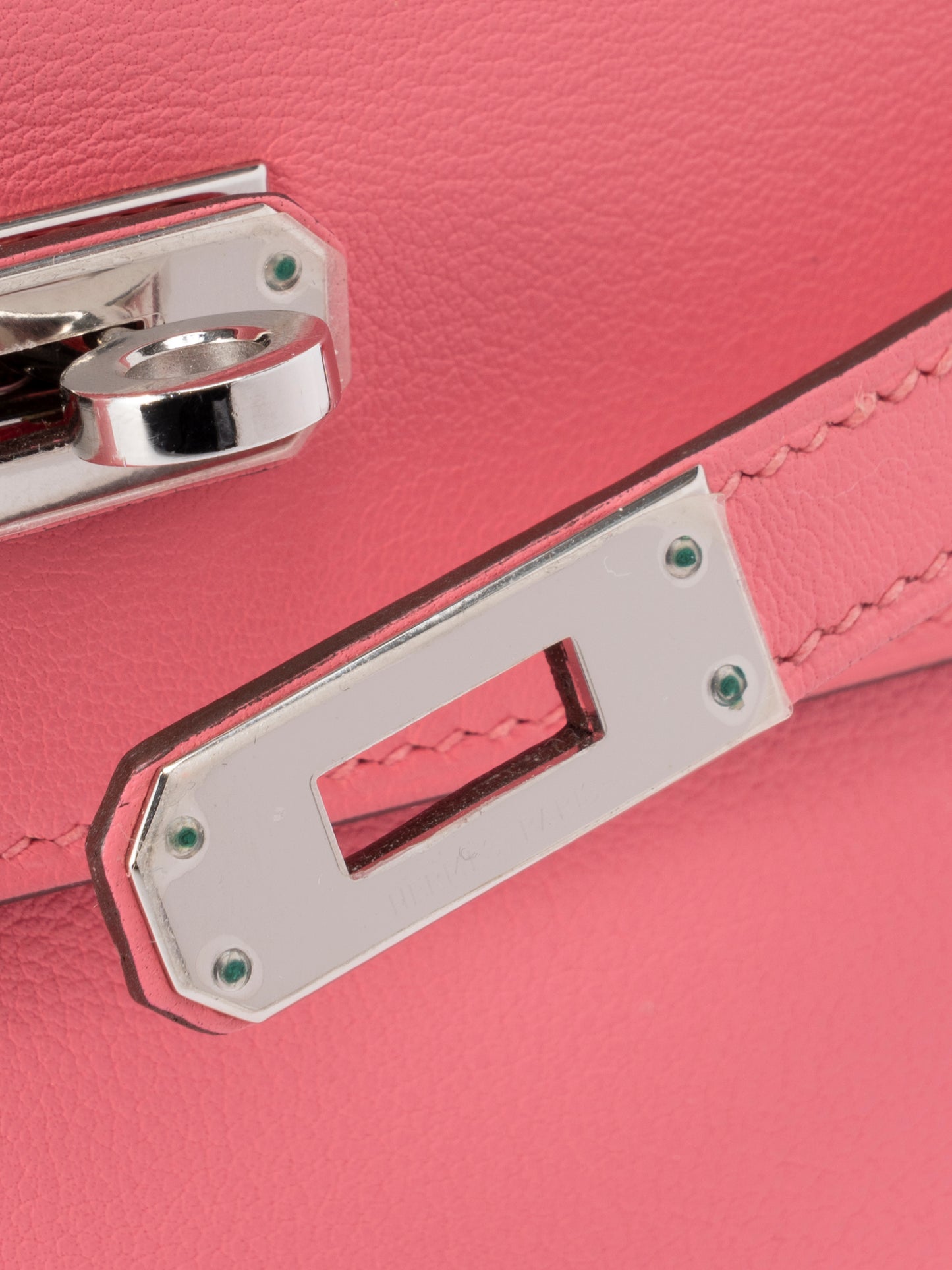 エルメス ポシェットケリー ハンドバッグ A刻:2017年 スイフト ローズアザレ8W シルバー金具