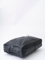 Balenciaga 2WAY Mini Folde ハンドバッグ Briefcase Leather Black Silver Hardware