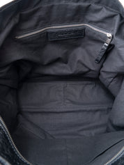 Balenciaga 2WAY Mini Folde ハンドバッグ Briefcase Leather Black Silver Hardware