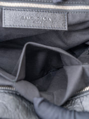 Balenciaga 2WAY Mini Folde ハンドバッグ Briefcase Leather Black Silver Hardware