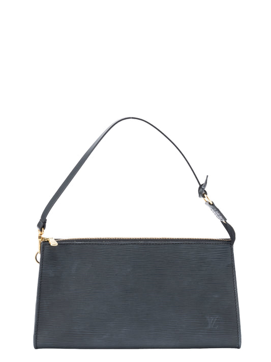 ルイ・ヴィトン M52942 ポシェットアクセソワール アクセサリーポーチ エピ ブラック ゴールド金具