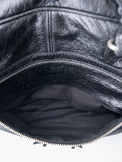 Balenciaga 2WAY Mini Folde ハンドバッグ Briefcase Leather Black Silver Hardware