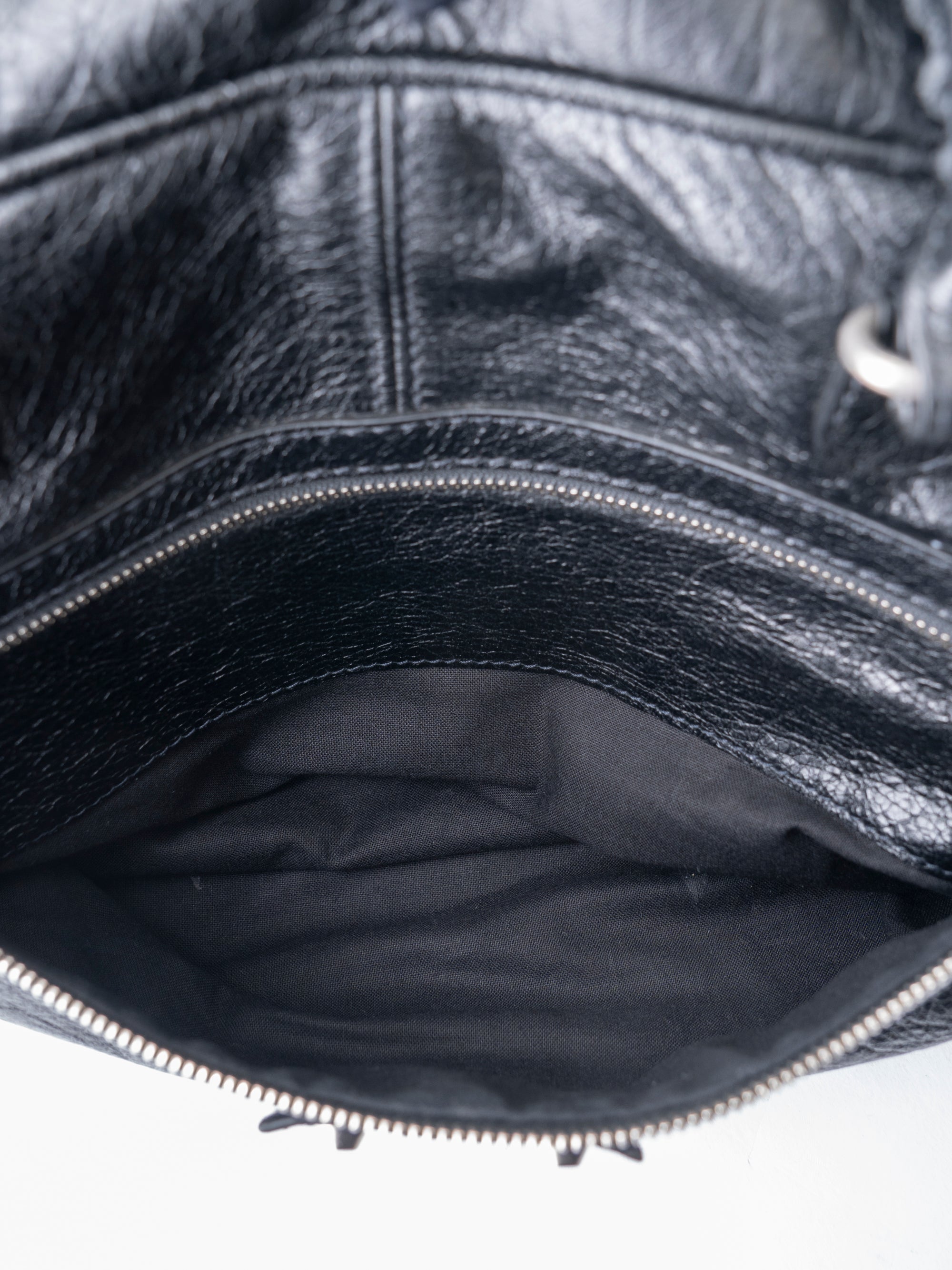 Balenciaga 2WAY Mini Folde ハンドバッグ Briefcase Leather Black Silver Hardware