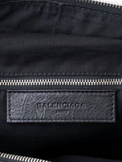 Balenciaga 2WAY Mini Folde ハンドバッグ Briefcase Leather Black Silver Hardware