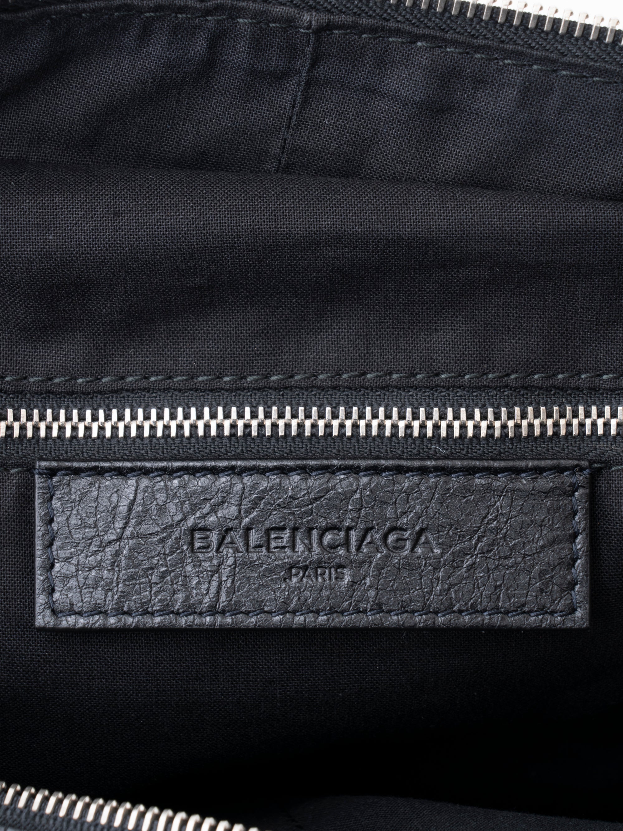 Balenciaga 2WAY Mini Folde ハンドバッグ Briefcase Leather Black Silver Hardware
