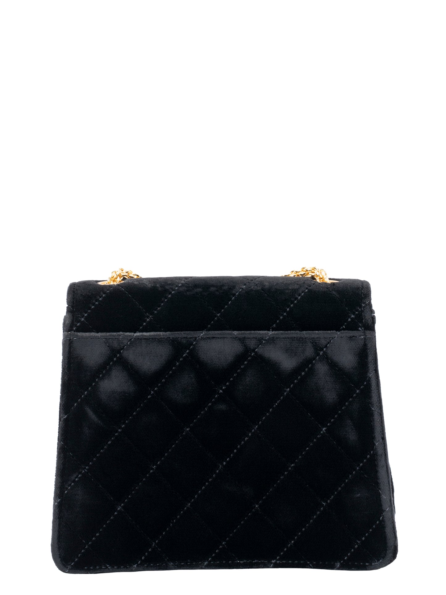 シャネル マトラッセ チェーンショルダーバッグ ベルベット ブラック ゴールド金具