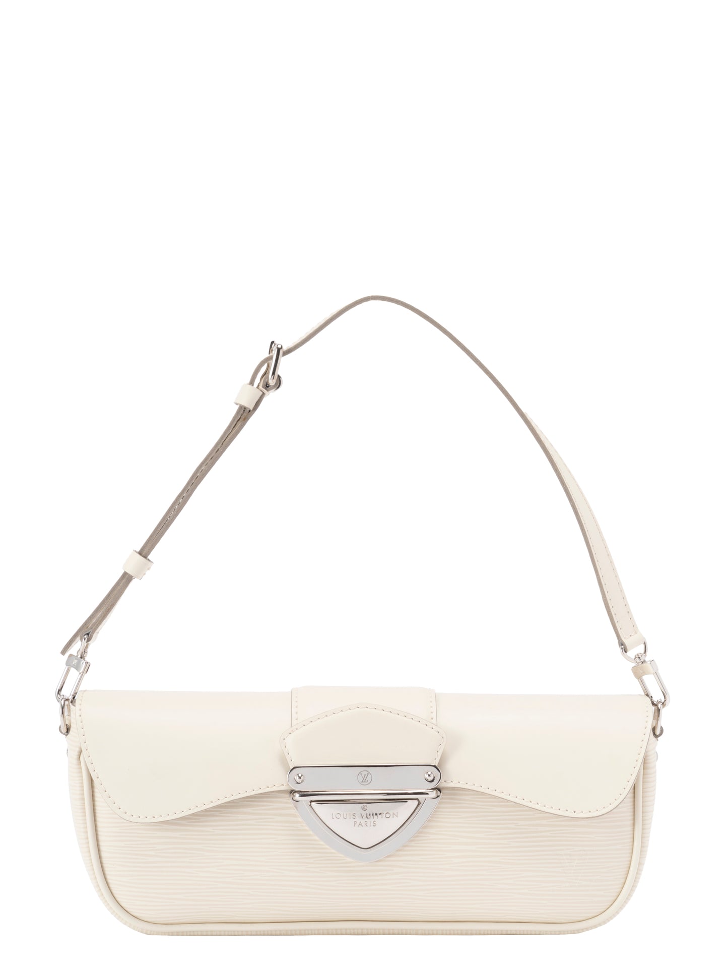 ルイ・ヴィトン M5929J ポシェットモンテーニュ ショルダーバッグ エピ ホワイト シルバー金具