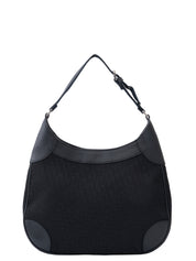 Dior Trotter Shoulder Bag Canvas Black Silver Hardware