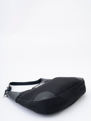 Dior Trotter Shoulder Bag Canvas Black Silver Hardware